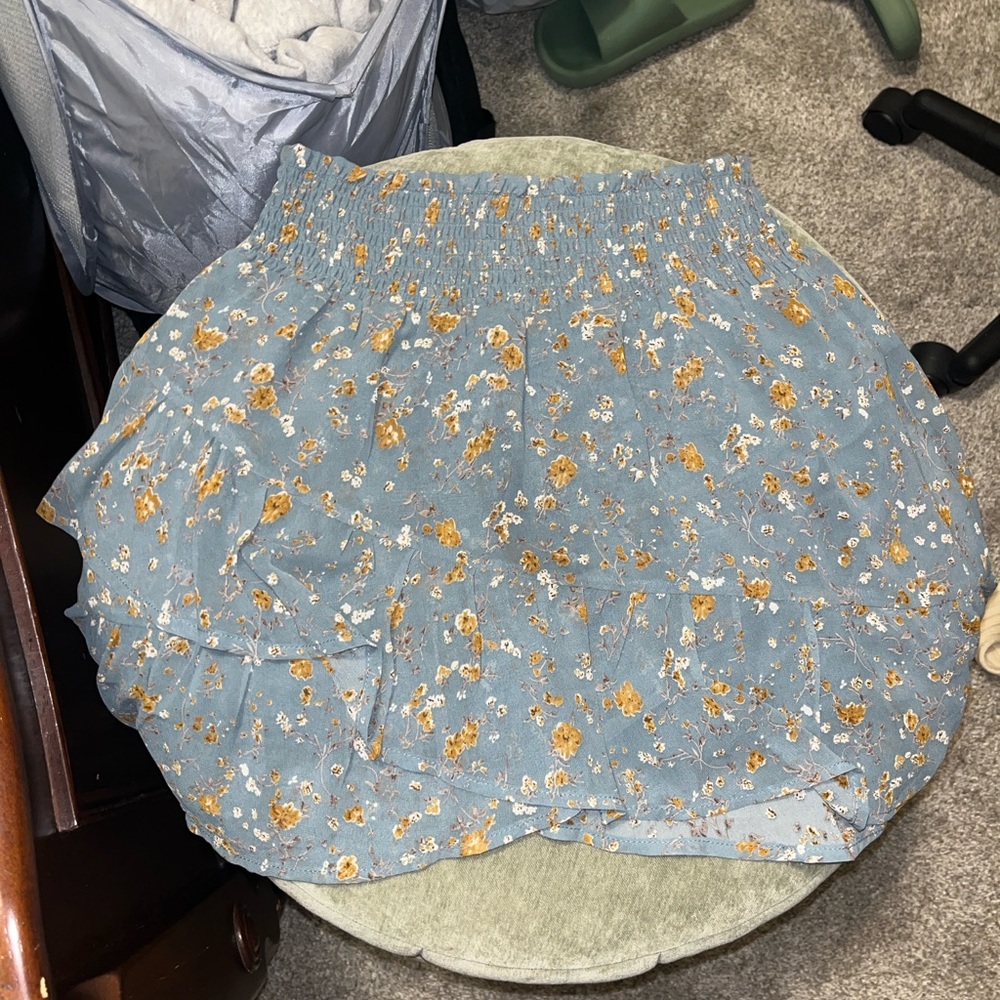 Altar’d State Floral Blue Skirt